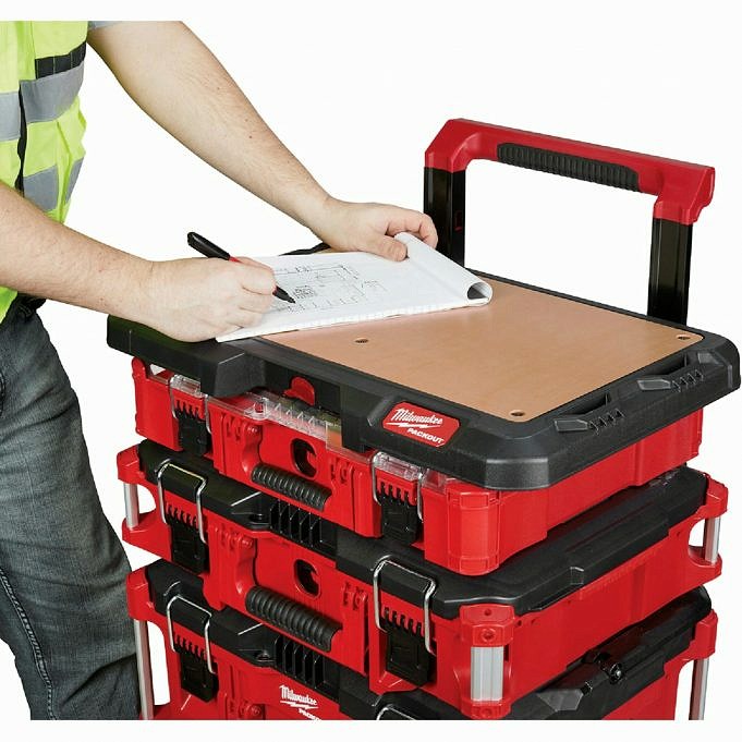 New Milwaukee 76 Cm Steel Storage Chest And Cabinet & 152 Cm Mobile Work Station